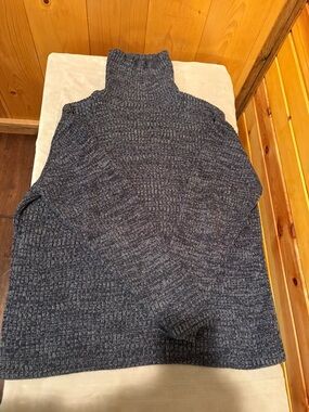 Alex Stevens Men's Marled Knit Turtleneck Sweater - Gray Large